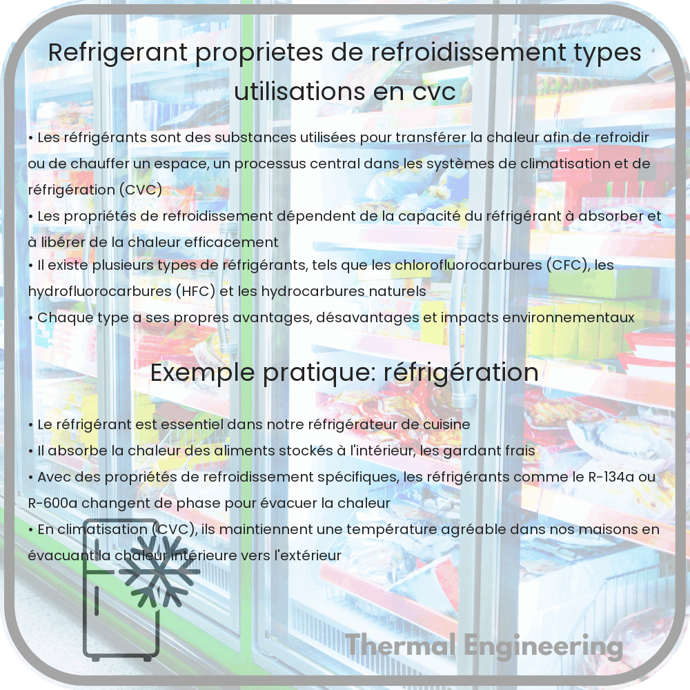 Réfrigérant | Propriétés de Refroidissement, Types, Utilisations en CVC