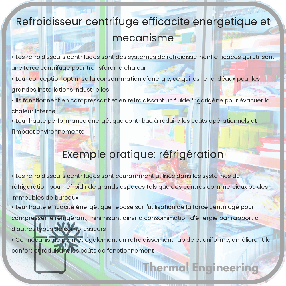 Refroidisseur Centrifuge | Efficacité Énergétique et Mécanisme