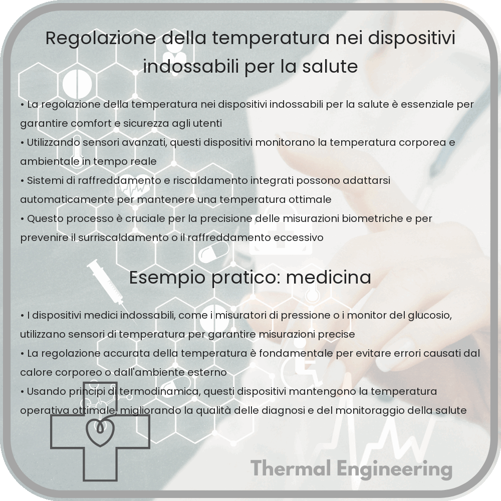 Regolazione della temperatura nei dispositivi indossabili per la salute
