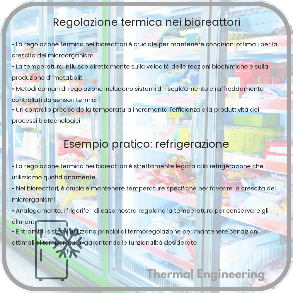 Regolazione termica nei bioreattori