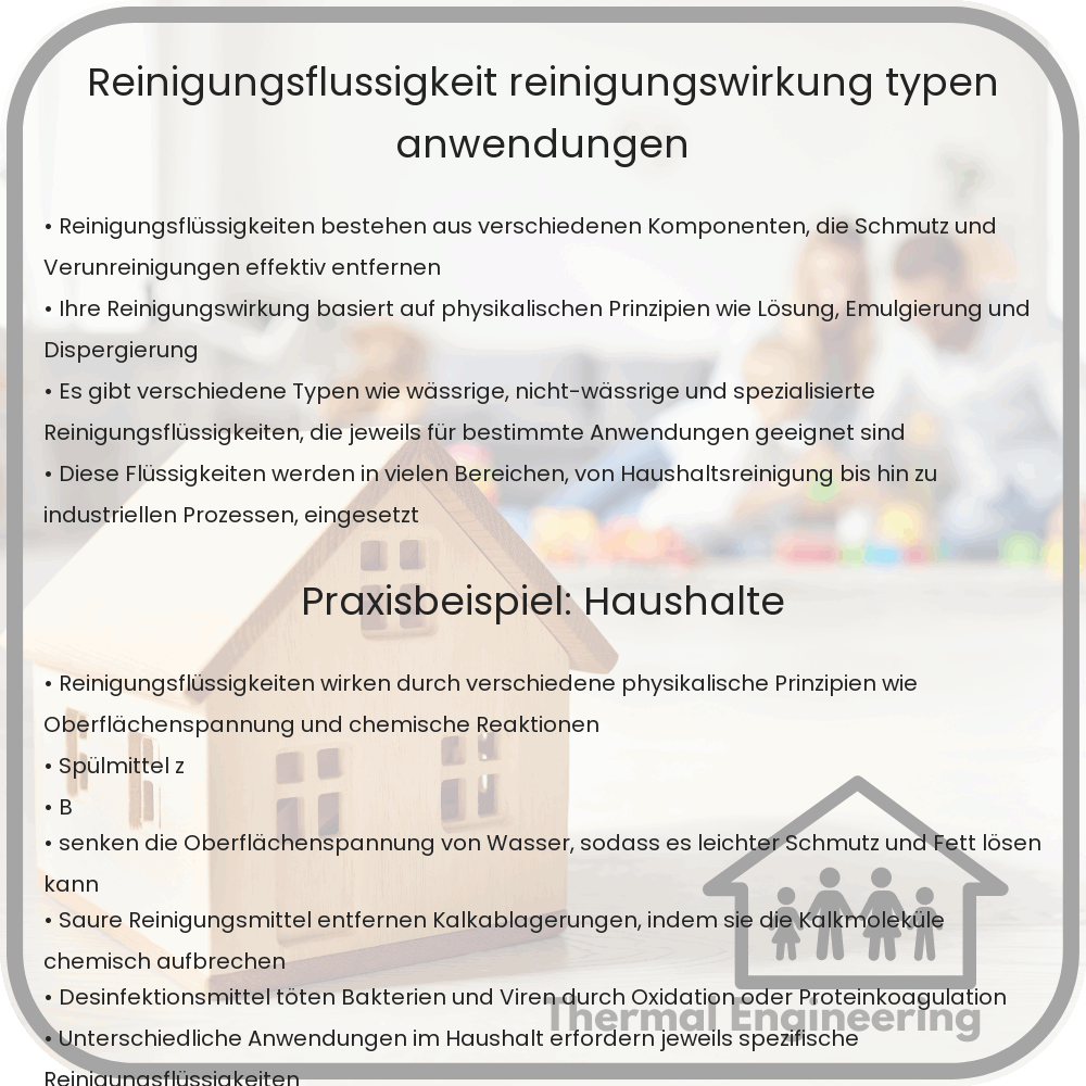 Reinigungsflüssigkeit | Reinigungswirkung, Typen & Anwendungen