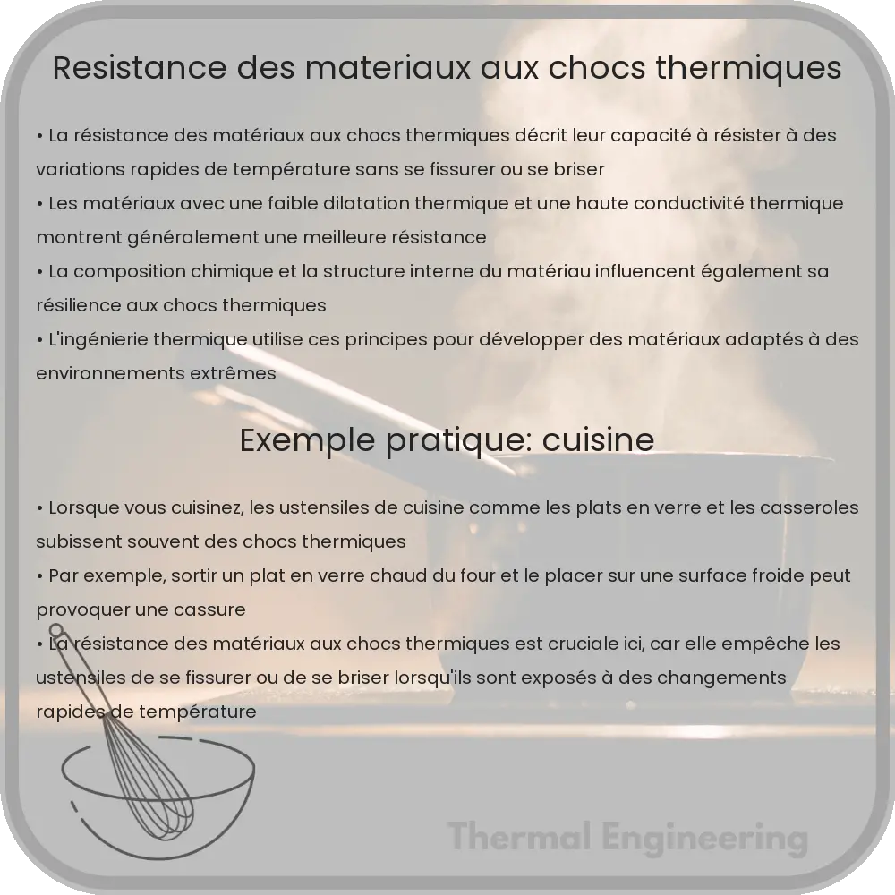 Résistance des matériaux aux chocs thermiques