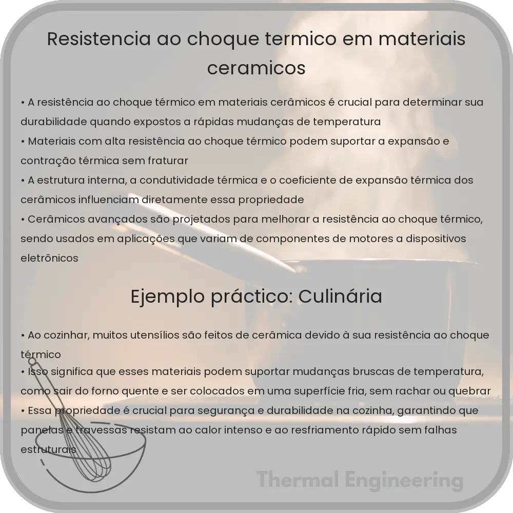 Resistência ao Choque Térmico em Materiais Cerâmicos