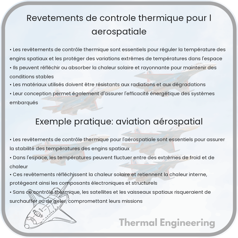 Revêtements de contrôle thermique pour l'aérospatiale