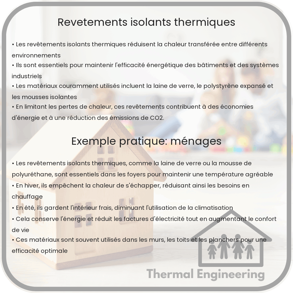 Revêtements isolants thermiques