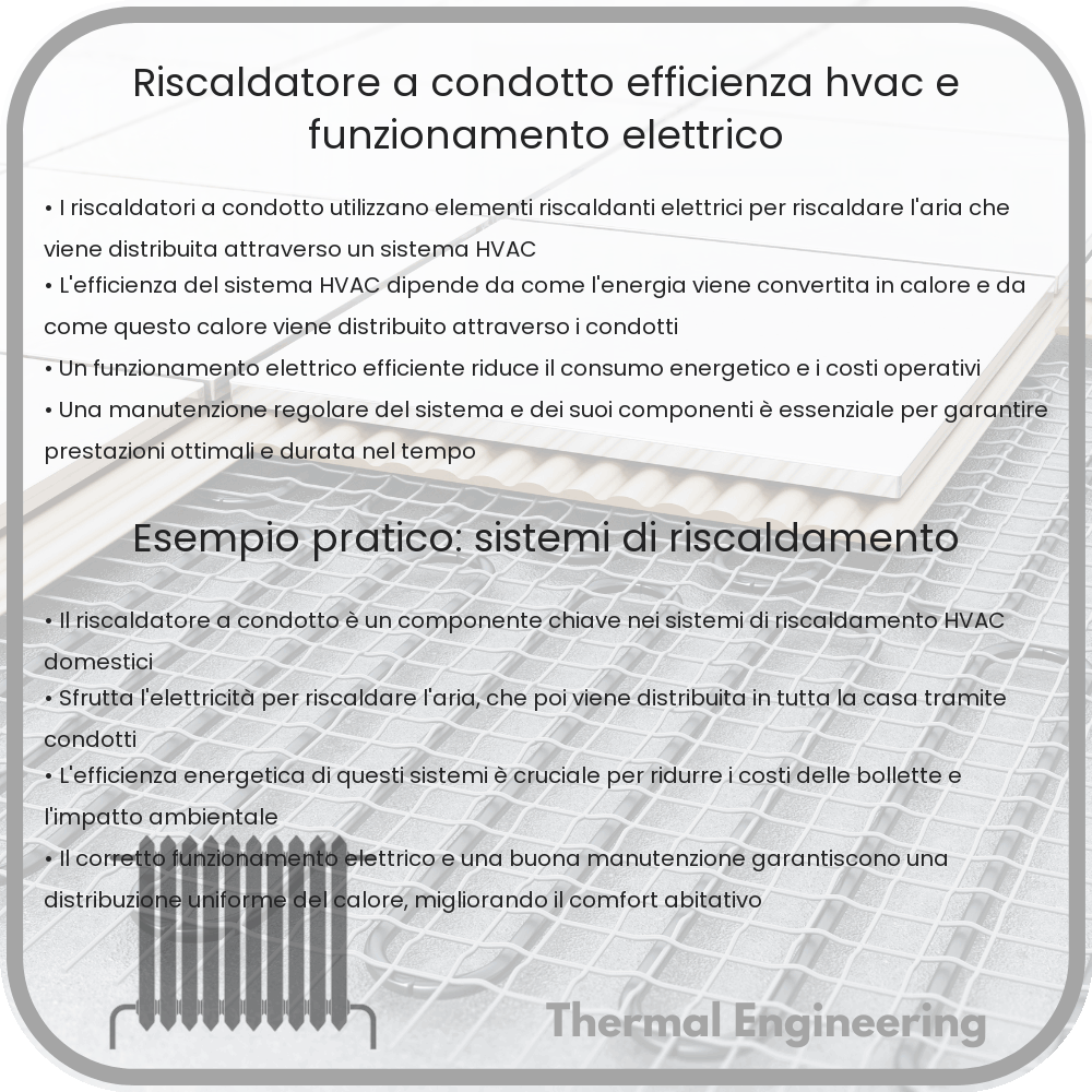 Riscaldatore a Condotto | Efficienza HVAC e Funzionamento Elettrico