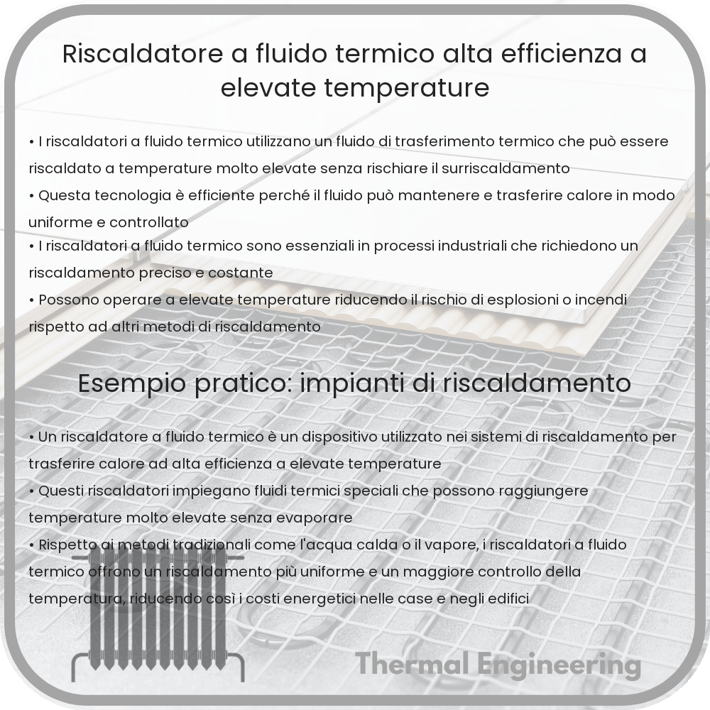 Riscaldatore a Fluido Termico | Alta Efficienza a Elevate Temperature