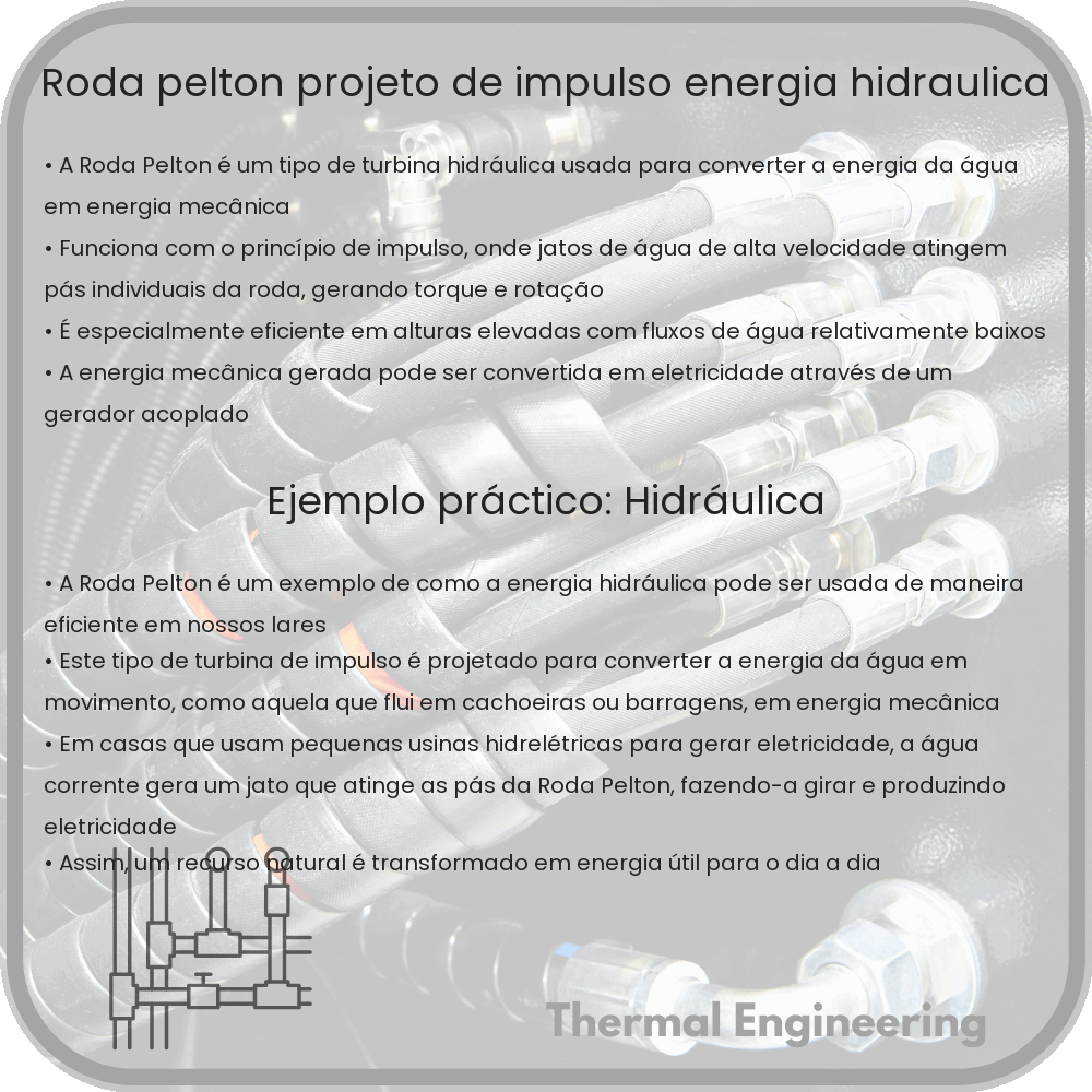 Roda Pelton | Projeto de Impulso, Energia Hidráulica