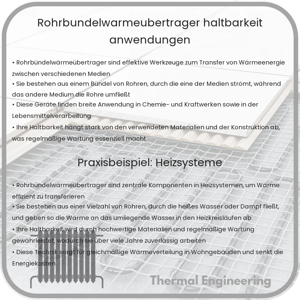 Rohrbündelwärmeübertrager | Haltbarkeit & Anwendungen