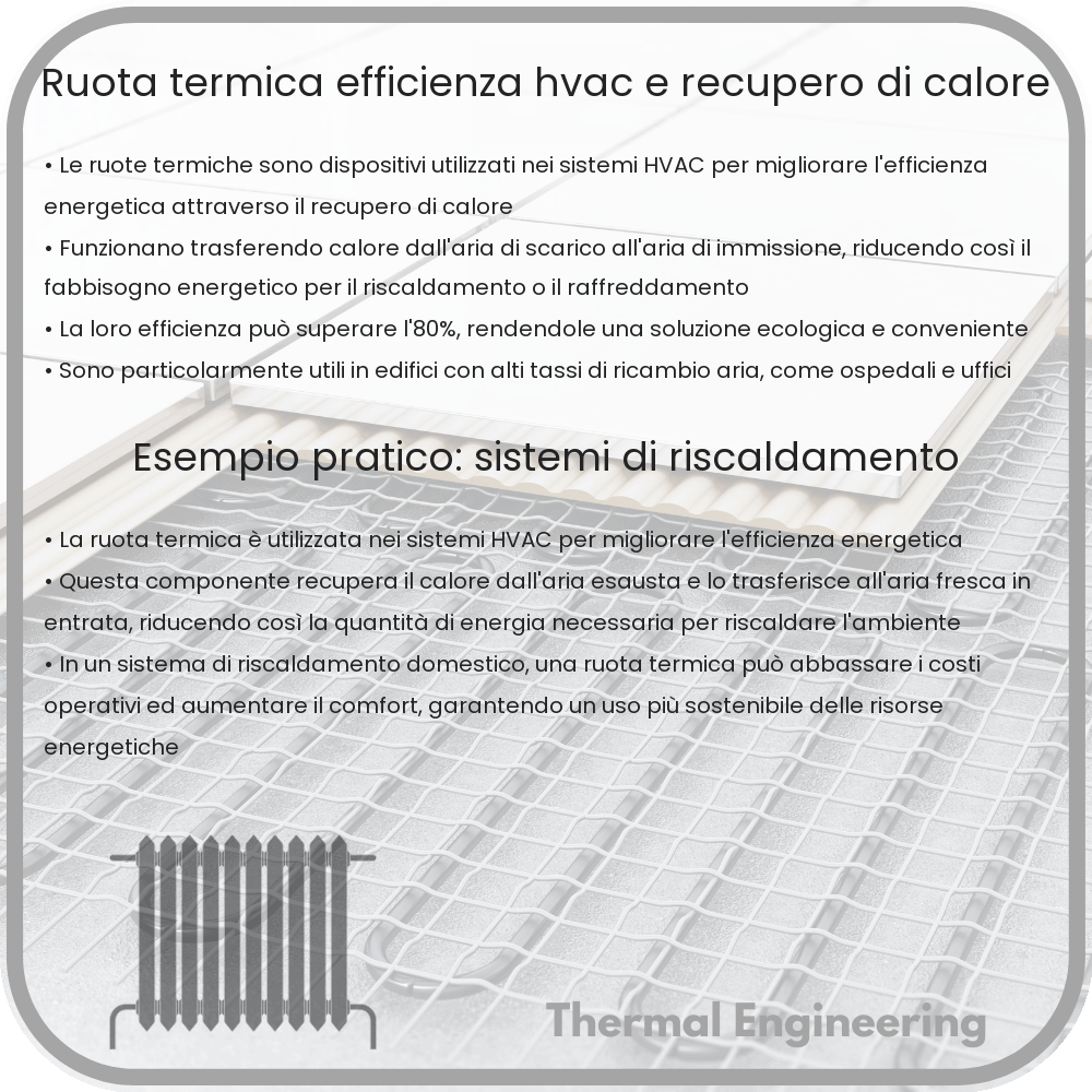 Ruota Termica | Efficienza HVAC e Recupero di Calore