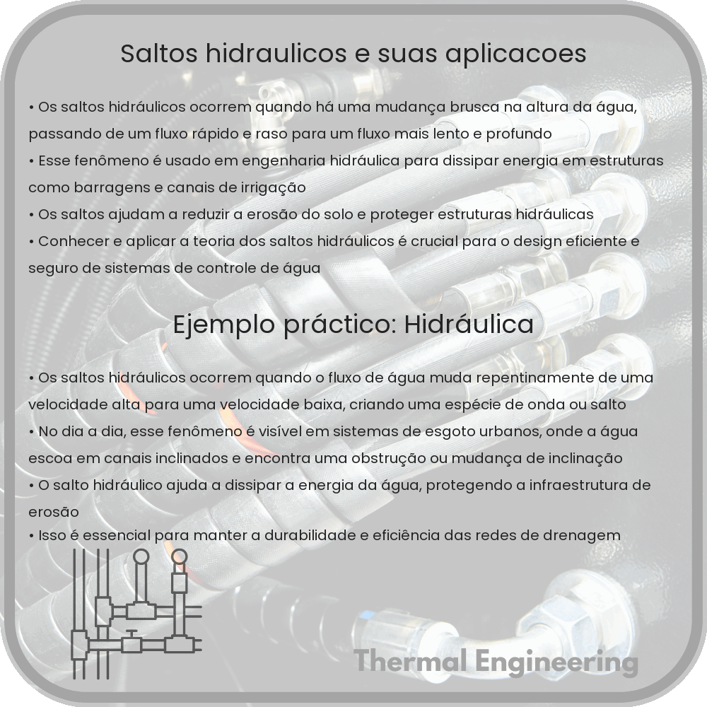 Saltos hidráulicos e suas aplicações