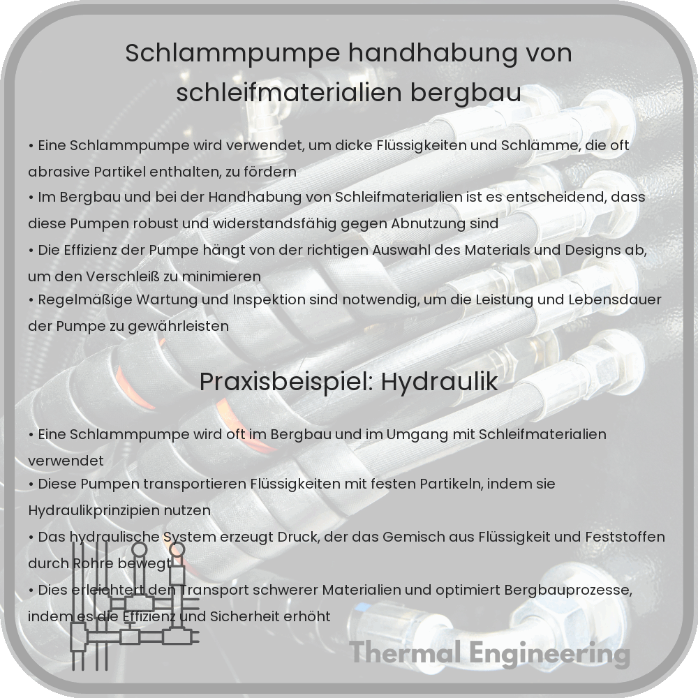 Schlammpumpe | Handhabung von Schleifmaterialien & Bergbau