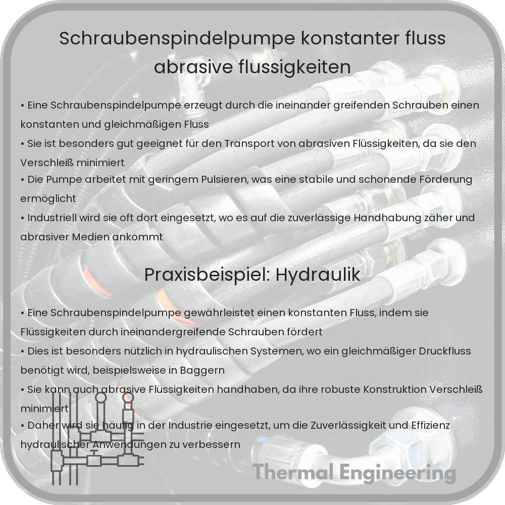 Schraubenspindelpumpe | Konstanter Fluss & Abrasive Flüssigkeiten