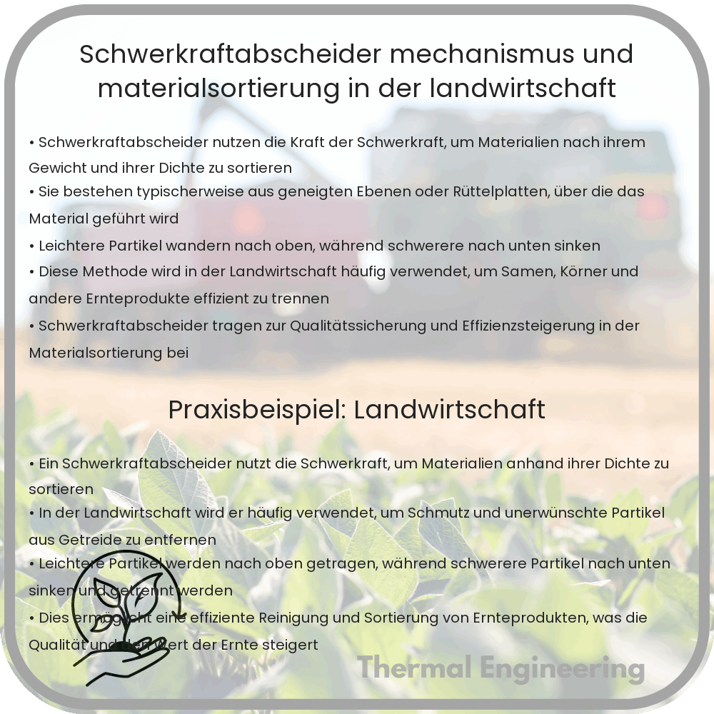 Schwerkraftabscheider | Mechanismus und Materialsortierung in der Landwirtschaft
