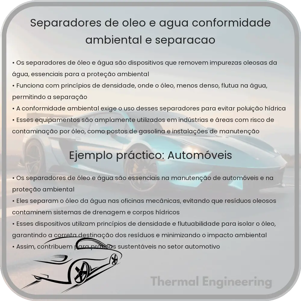 Separadores de Óleo e Água | Conformidade Ambiental e Separação