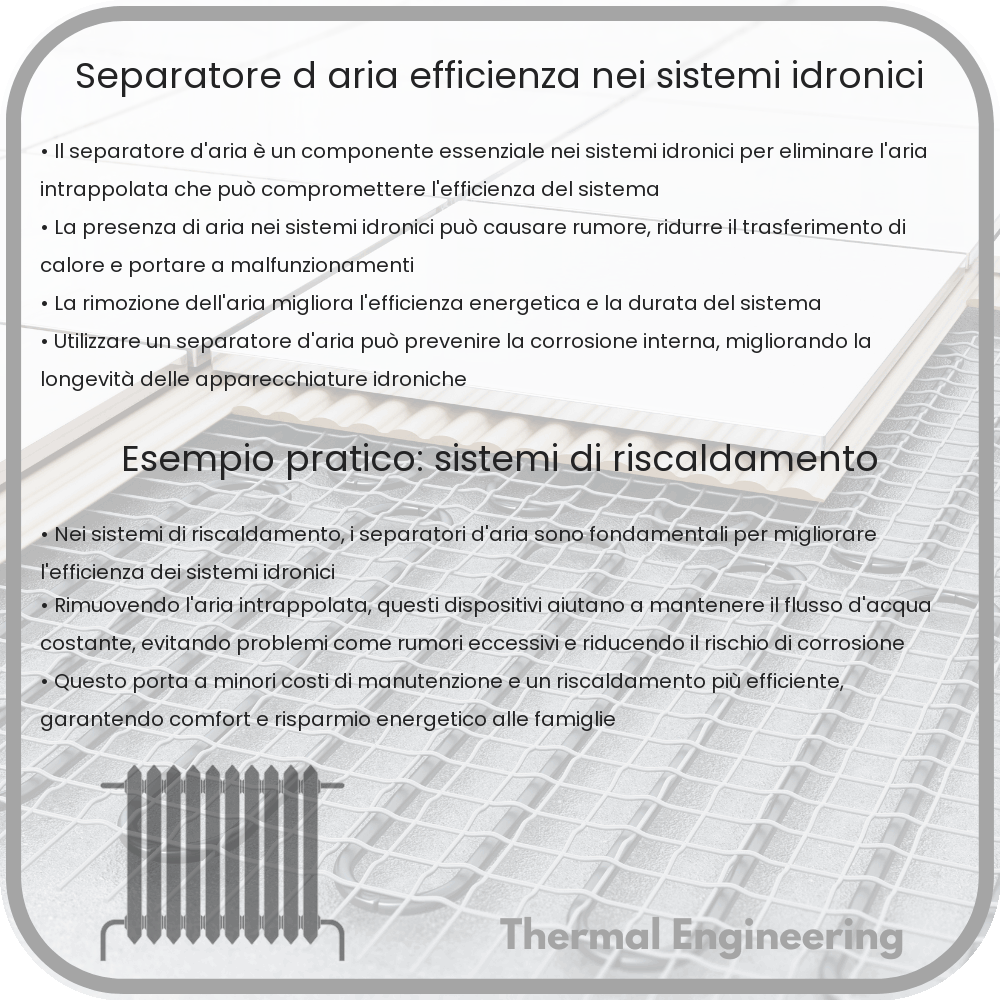 Separatore d'Aria | Efficienza nei Sistemi Idronici