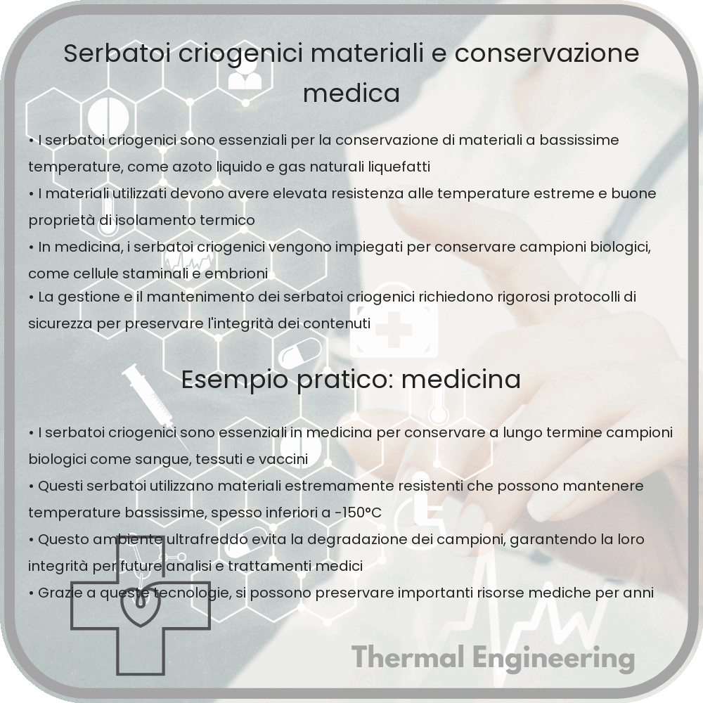 Serbatoi criogenici: Materiali e Conservazione Medica