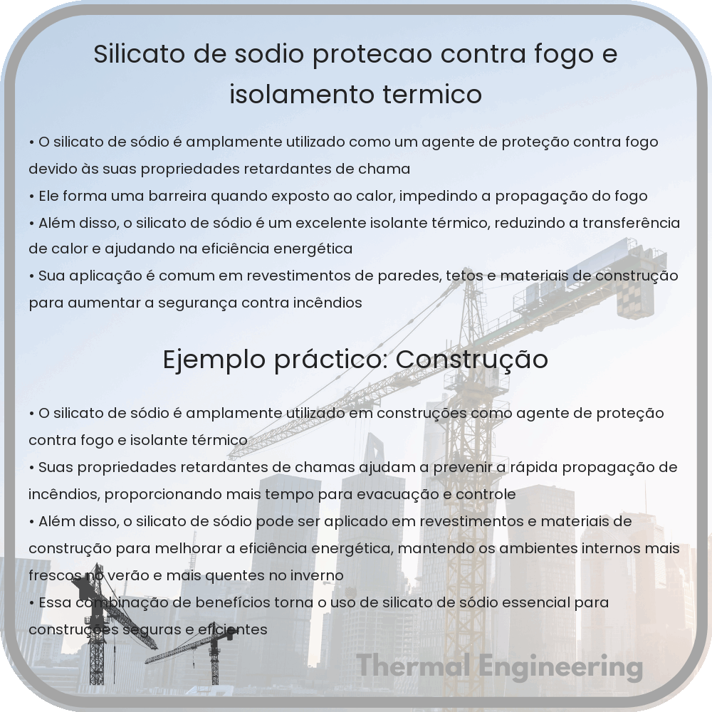 Silicato de Sódio | Proteção Contra Fogo e Isolamento Térmico
