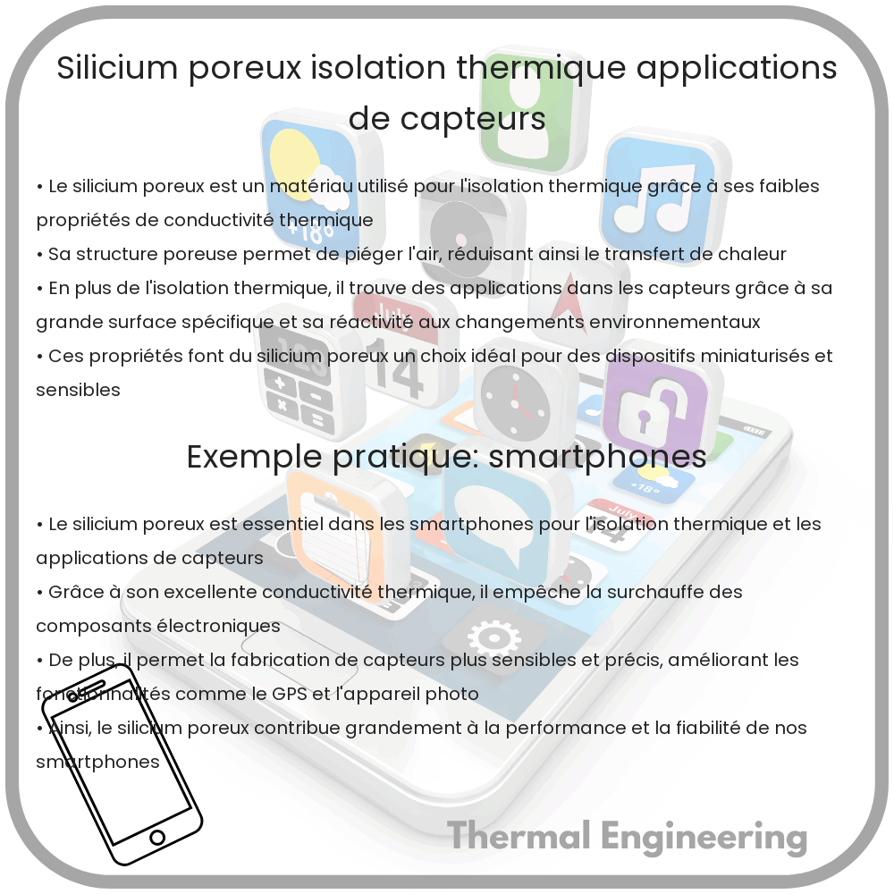 Silicium Poreux | Isolation Thermique, Applications de Capteurs