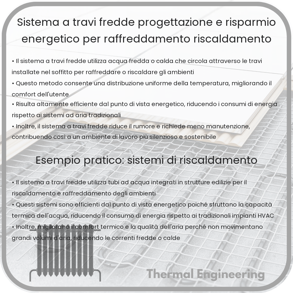 Sistema a Travi Fredde | Progettazione e Risparmio Energetico per Raffreddamento/Riscaldamento