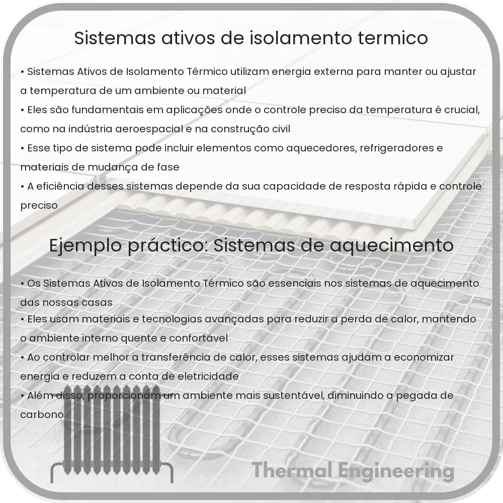 Sistemas Ativos de Isolamento Térmico