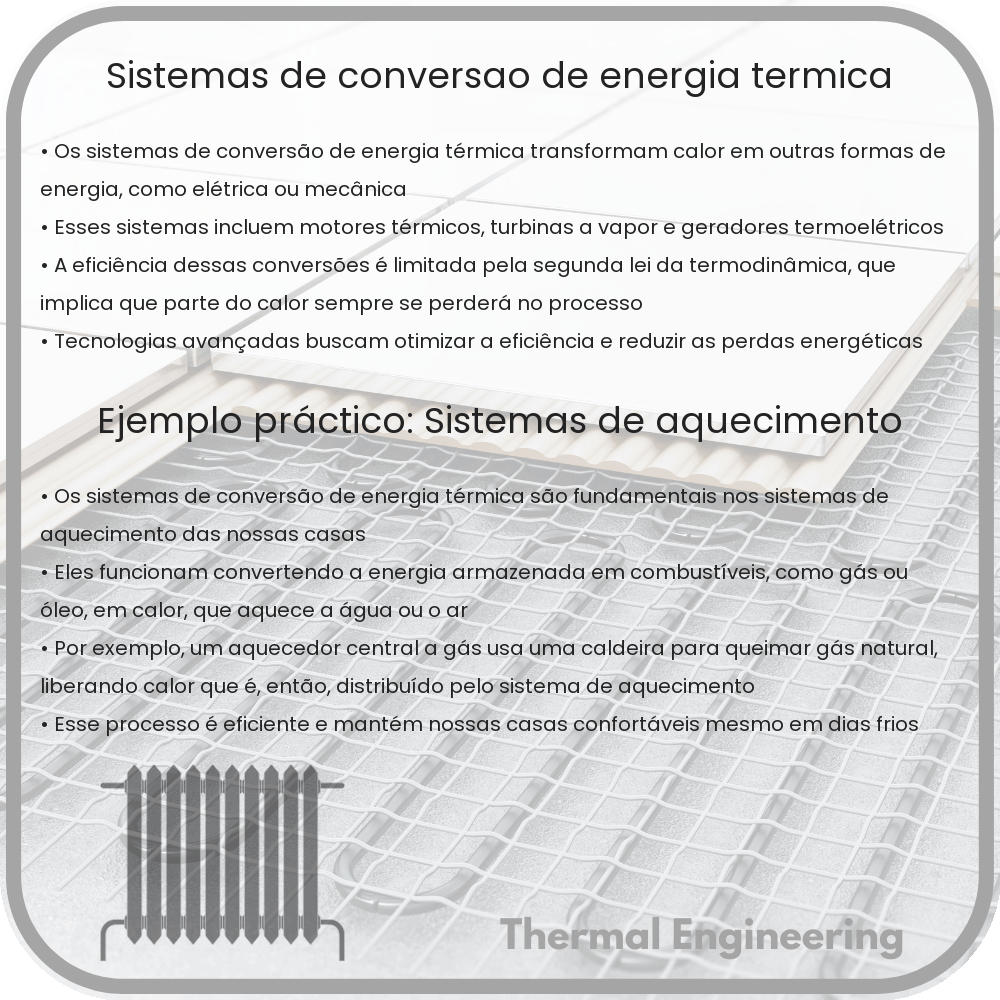 Sistemas de conversão de energia térmica