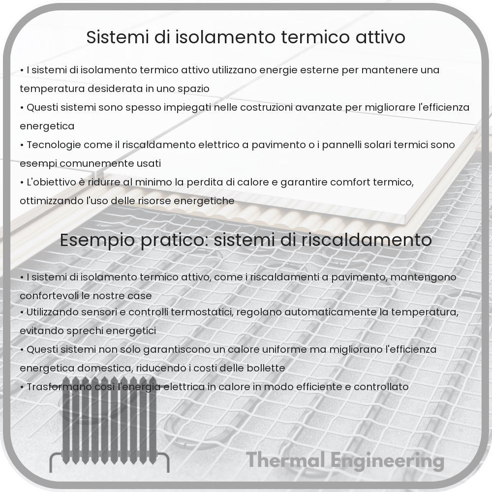 Sistemi di isolamento termico attivo