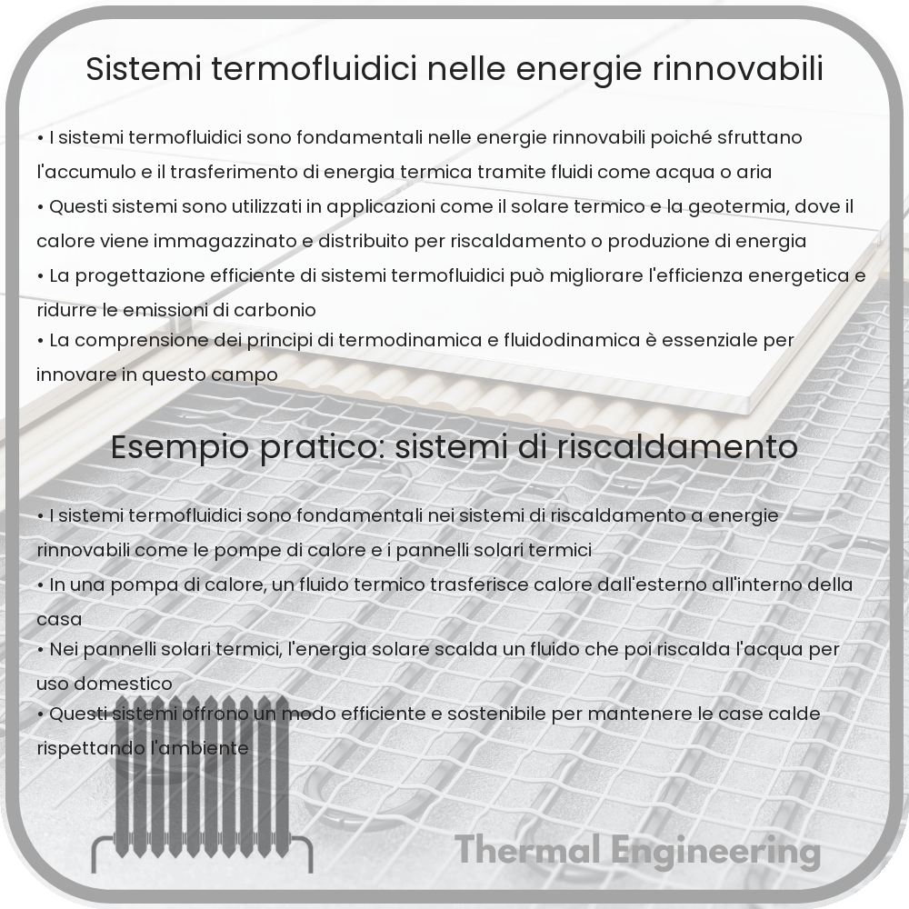 Sistemi termofluidici nelle energie rinnovabili
