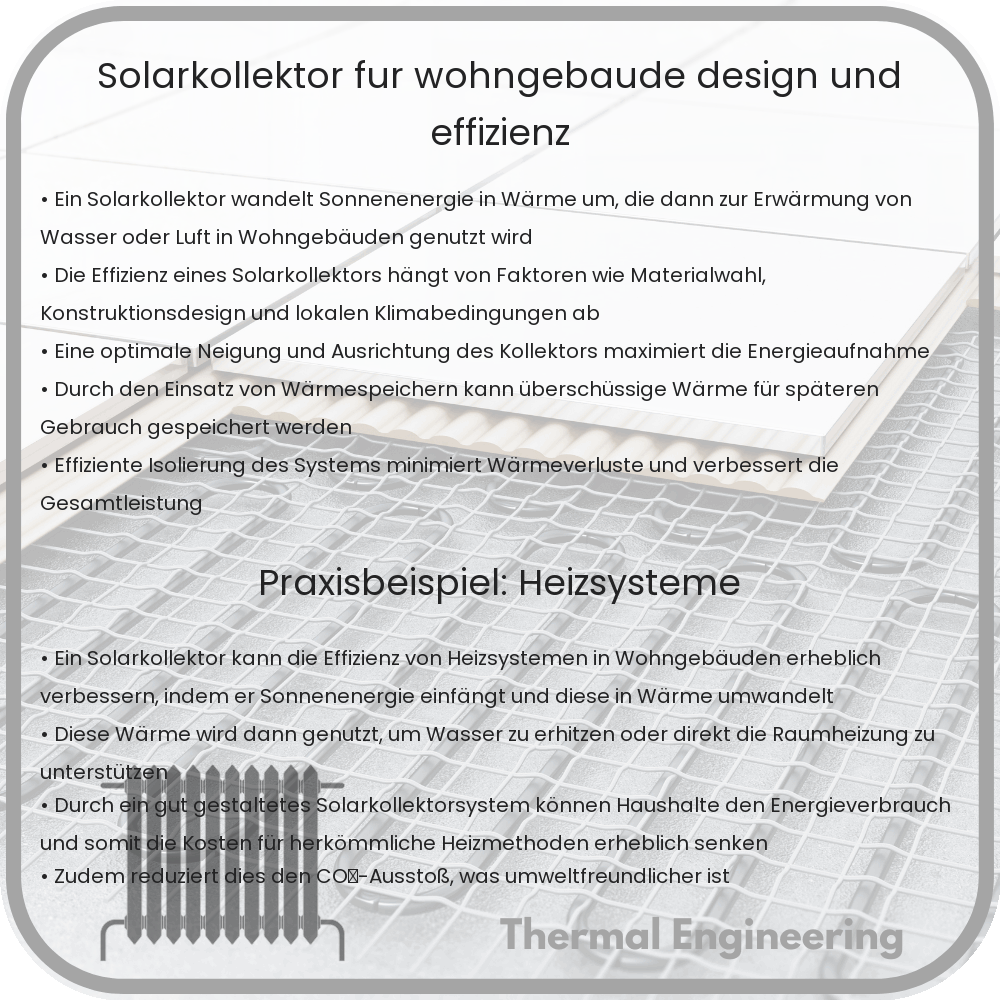 Solarkollektor für Wohngebäude: Design und Effizienz