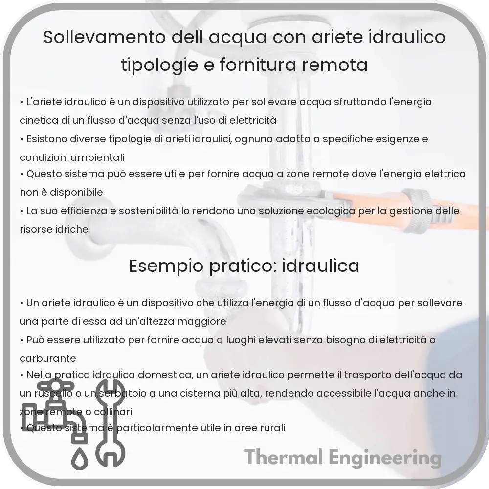Sollevamento dell'Acqua con Ariete Idraulico: Tipologie e Fornitura Remota