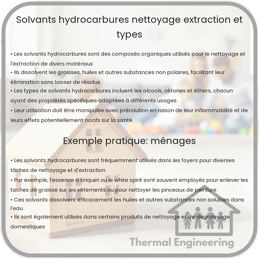Solvants Hydrocarbures : Nettoyage, Extraction et Types