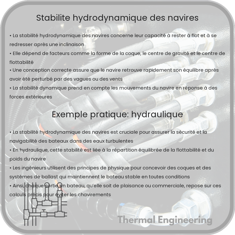 Stabilité hydrodynamique des navires