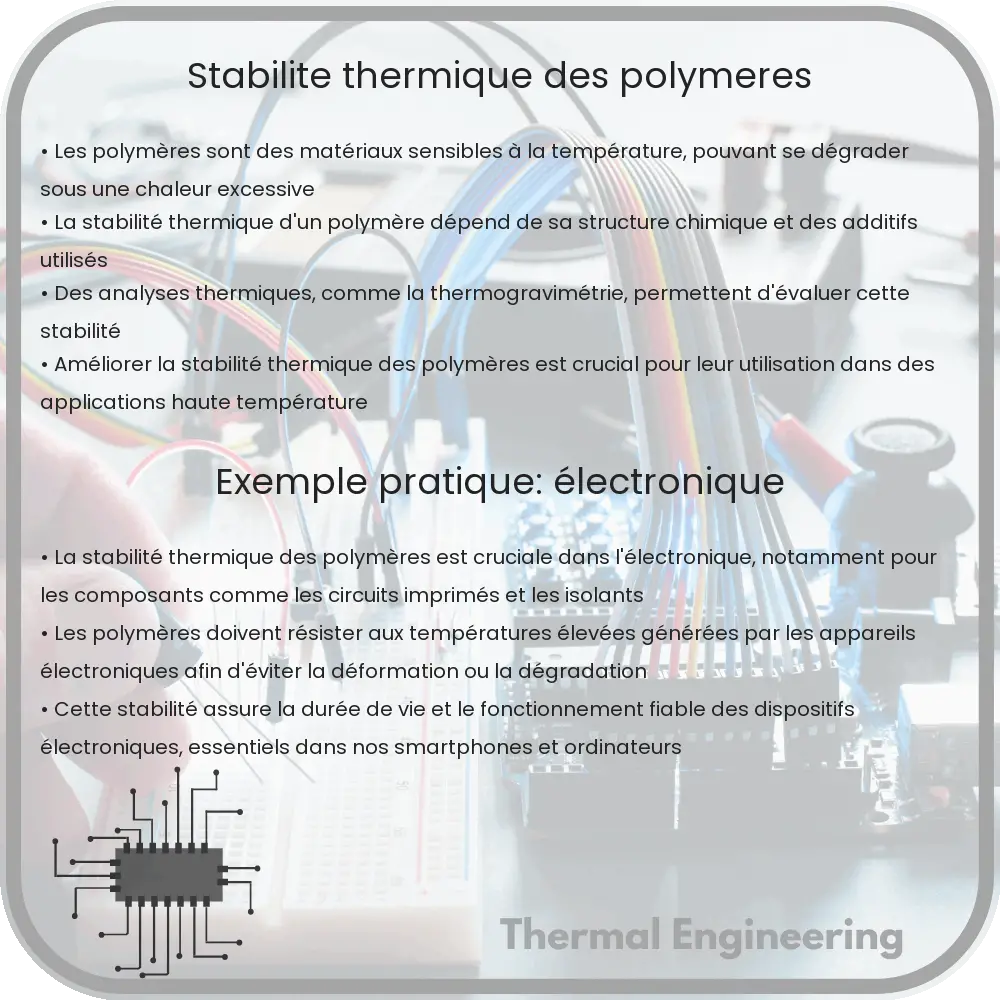 Stabilité thermique des polymères