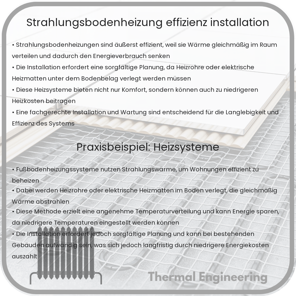Strahlungsbodenheizung | Effizienz & Installation