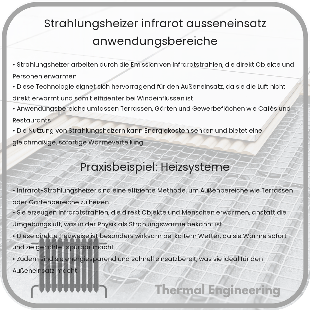 Strahlungsheizer | Infrarot, Außeneinsatz, Anwendungsbereiche