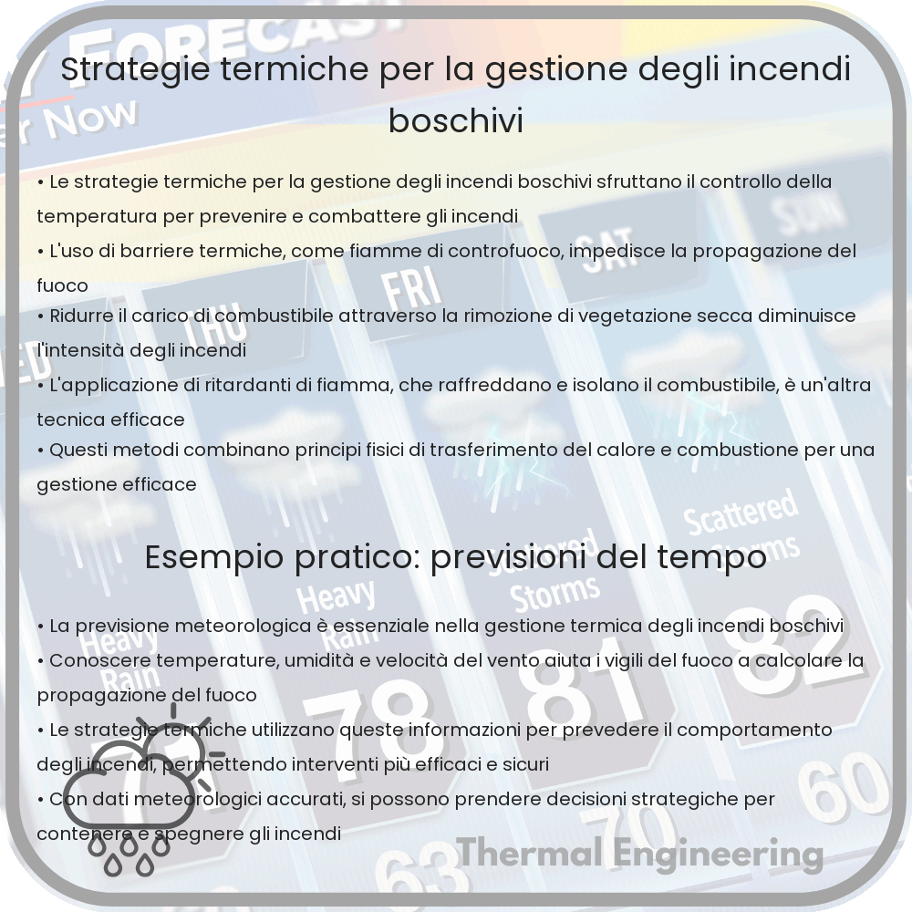 Strategie Termiche per la Gestione degli Incendi Boschivi