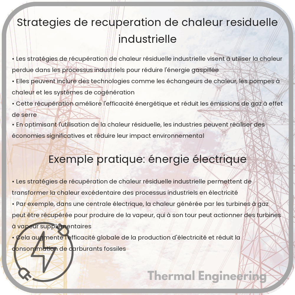 Stratégies de récupération de chaleur résiduelle industrielle