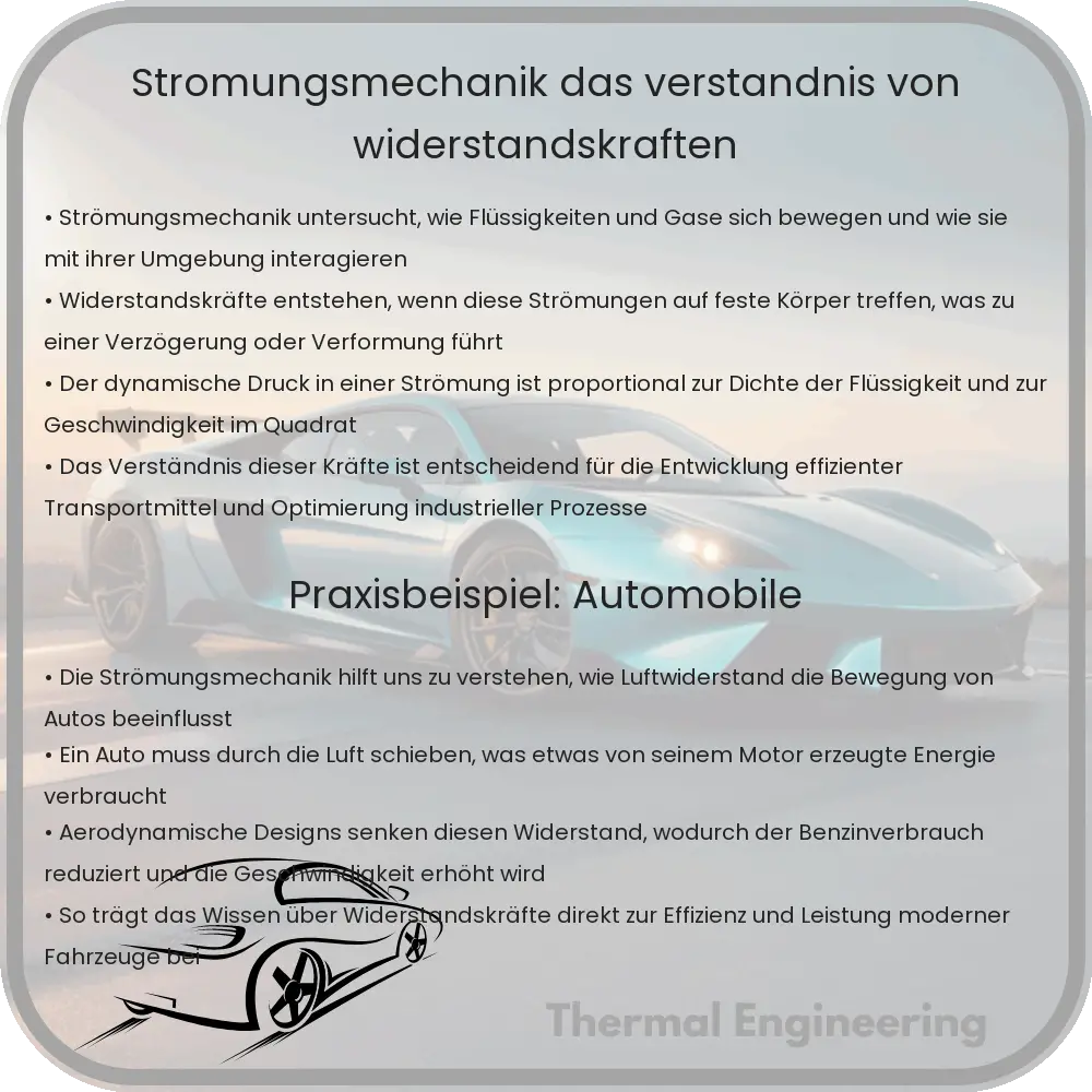 Strömungsmechanik: Das Verständnis von Widerstandskräften