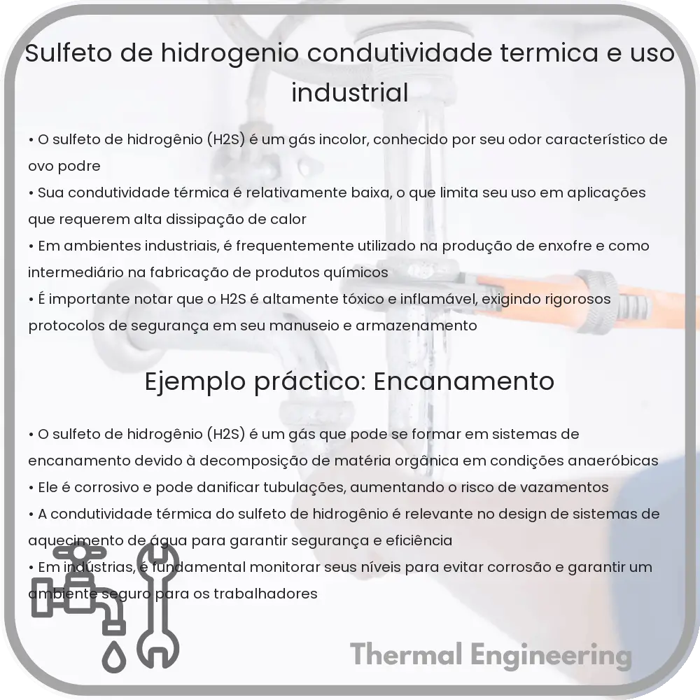 Sulfeto de Hidrogênio | Condutividade Térmica e Uso Industrial