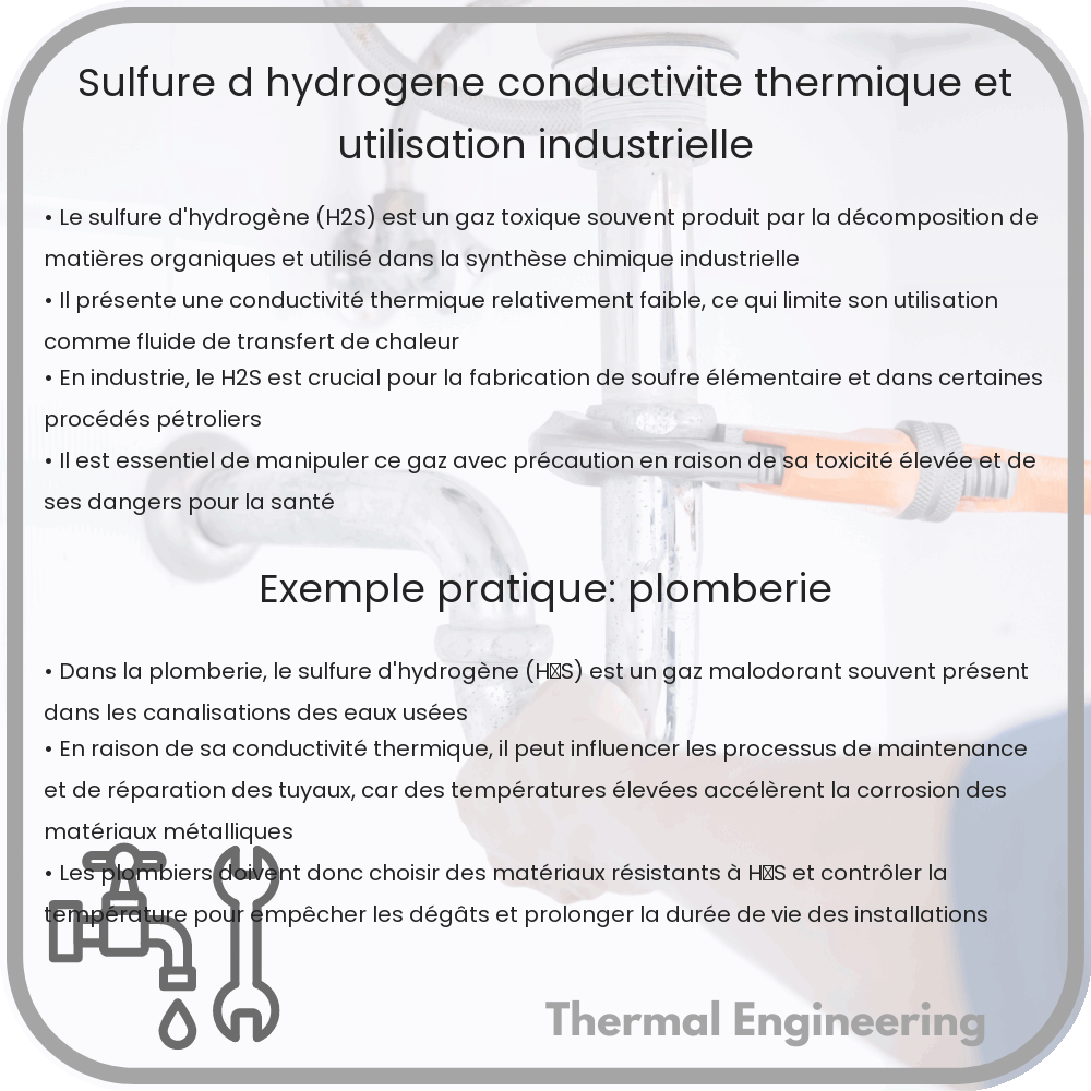 Sulfure d'Hydrogène | Conductivité Thermique et Utilisation Industrielle