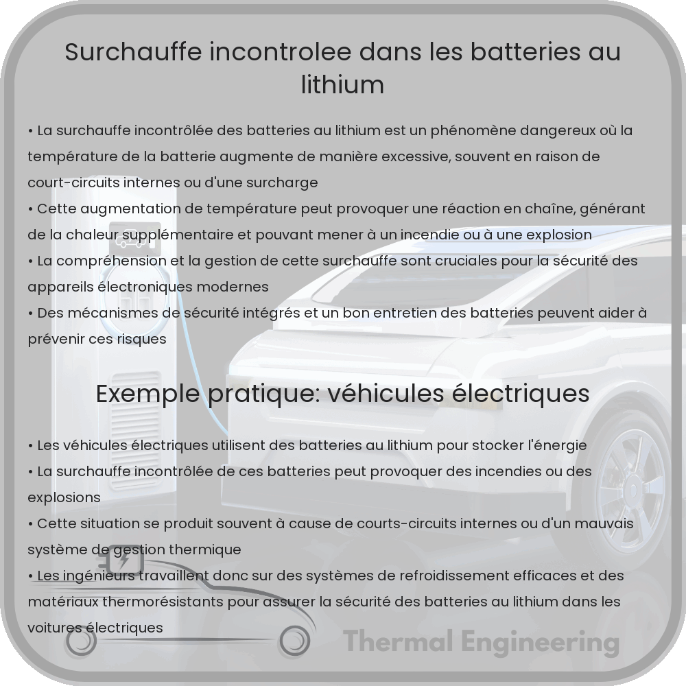 Surchauffe incontrôlée dans les batteries au lithium