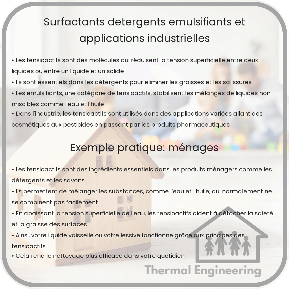 Surfactants : Détergents, Émulsifiants et Applications Industrielles