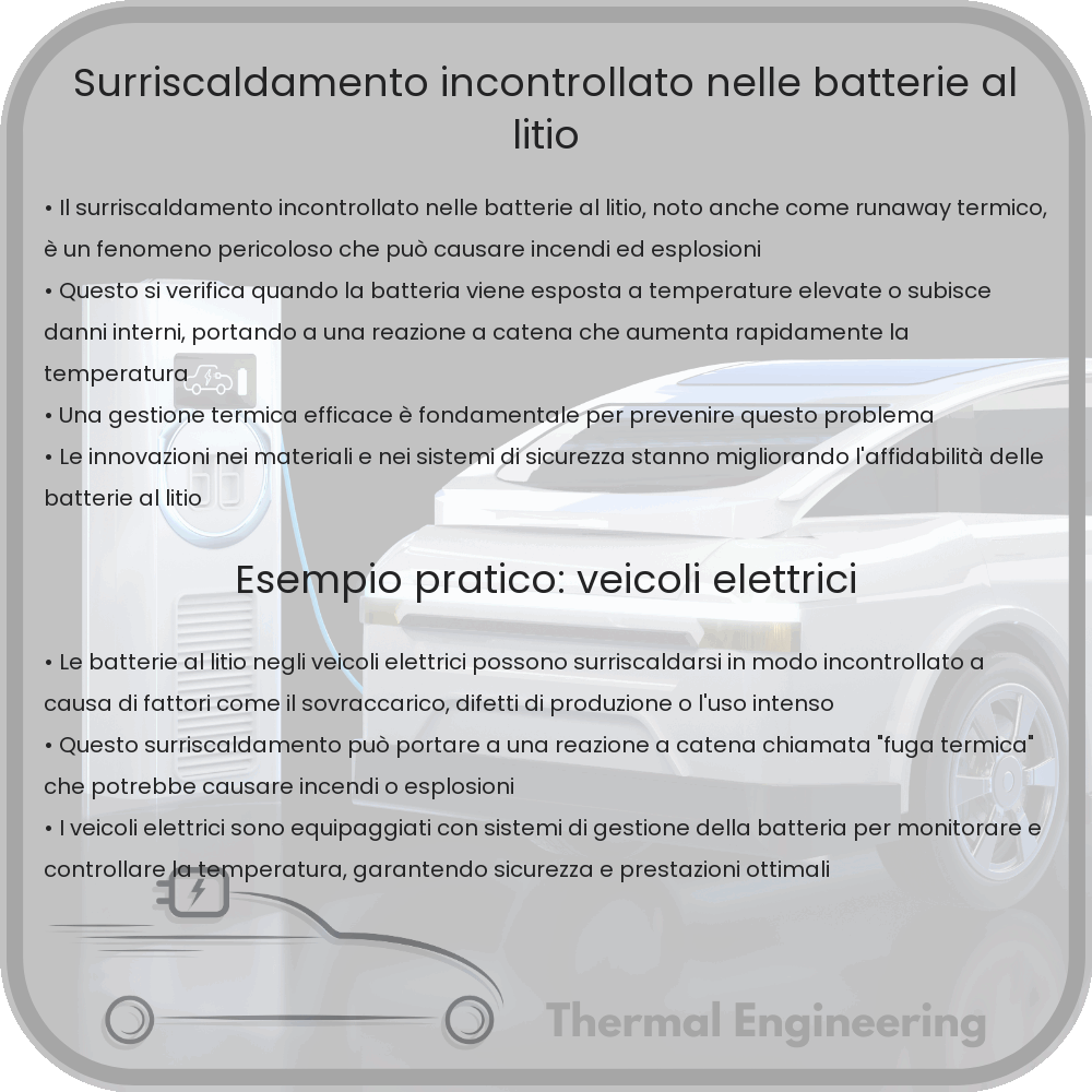Surriscaldamento incontrollato nelle batterie al litio