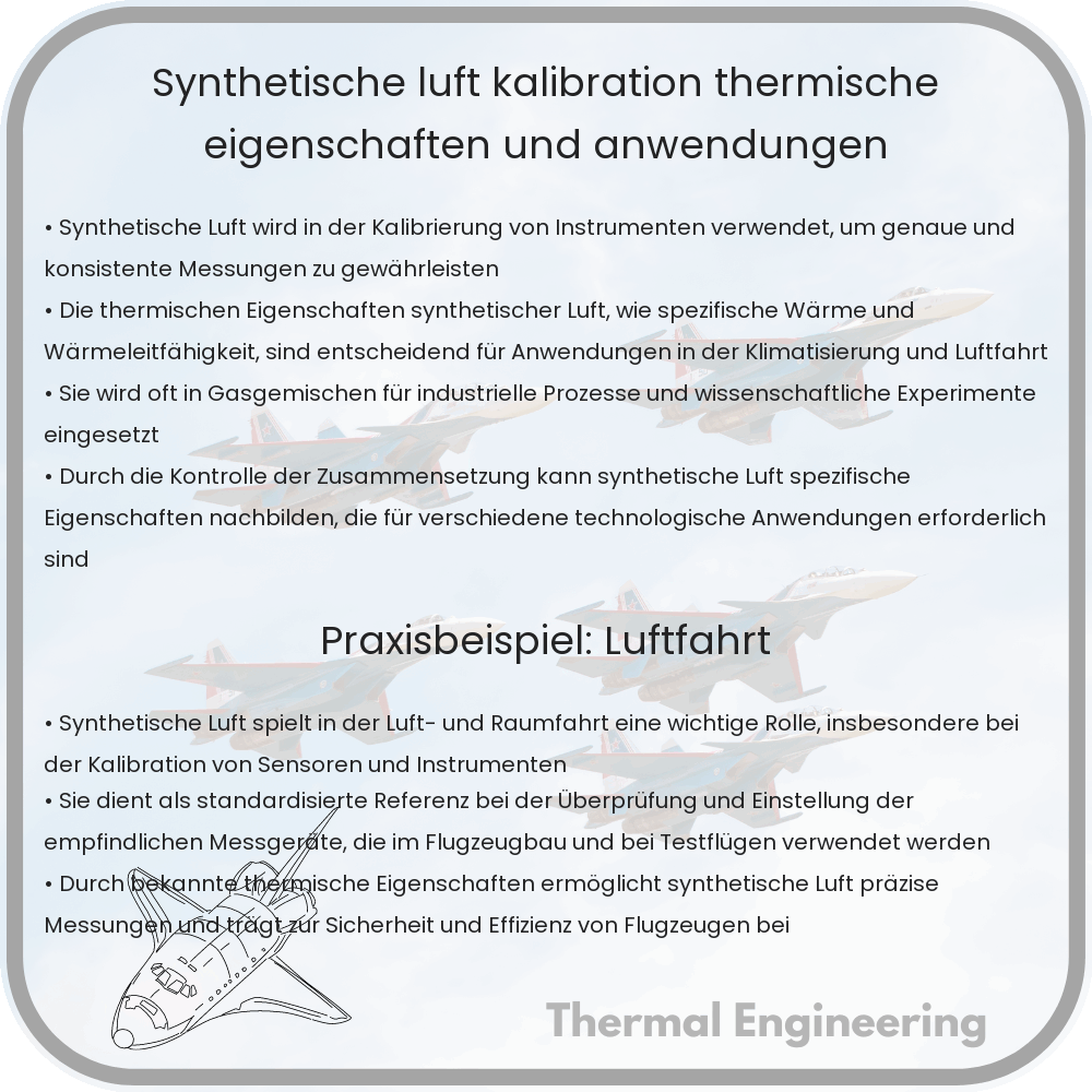 Synthetische Luft | Kalibration, thermische Eigenschaften und Anwendungen