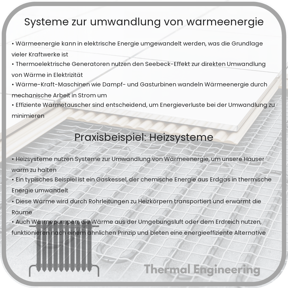 Systeme zur Umwandlung von Wärmeenergie