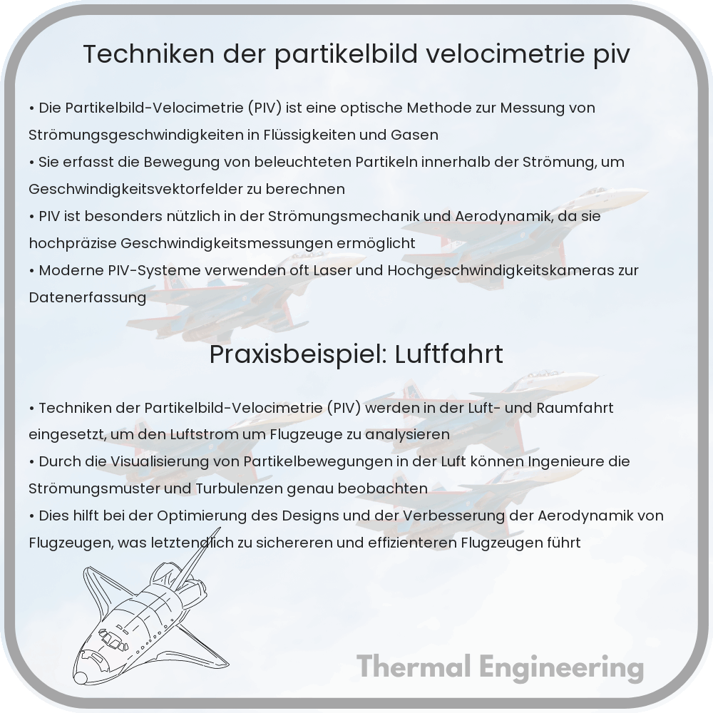 Techniken der Partikelbild-Velocimetrie (PIV)
