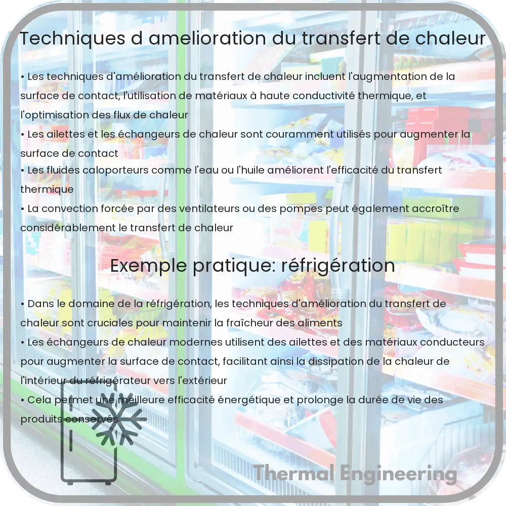 Techniques d'amélioration du transfert de chaleur
