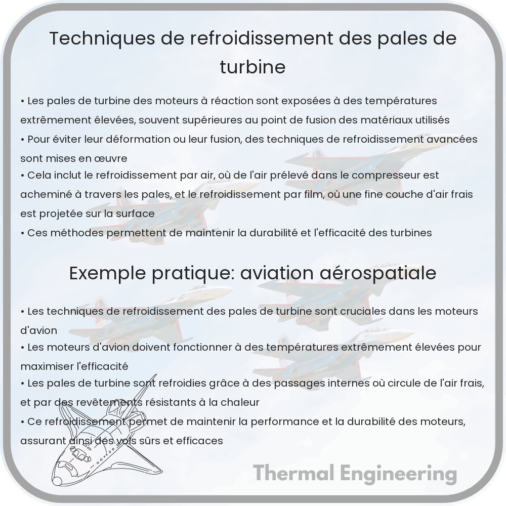 Techniques de refroidissement des pales de turbine