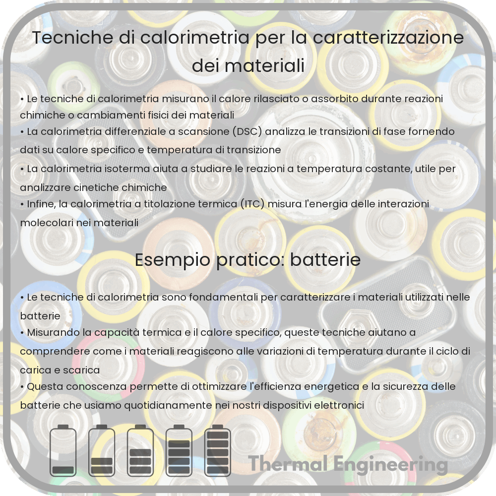 Tecniche di calorimetria per la caratterizzazione dei materiali
