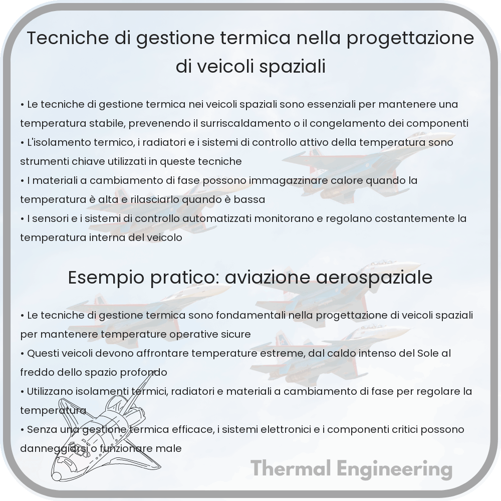 Tecniche di gestione termica nella progettazione di veicoli spaziali